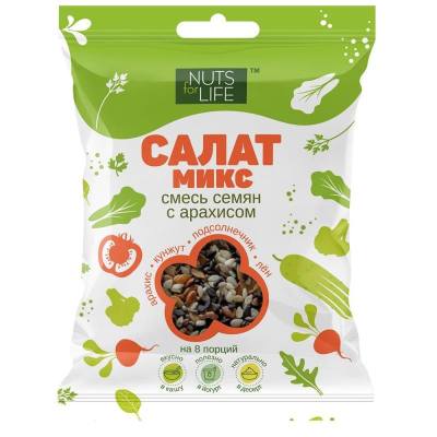 Смесь семян 'Салат Микс' с арахисом NUTS for LIFE 70г