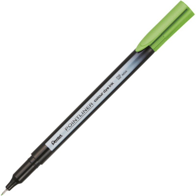 Ручка капиллярная Pentel 'Pointliner' 0.4мм салатовая