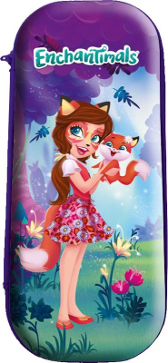 Пенал прямоугольный 21х9х3см жесткий ламинированный 3D панель Enchantimals 