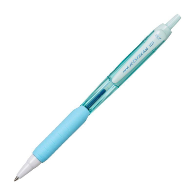Роллер автоматический Uni-Ball 0.7мм Jetstream-101 Fancy Colour с резиновой манжетой синий бирюзовый корпус
