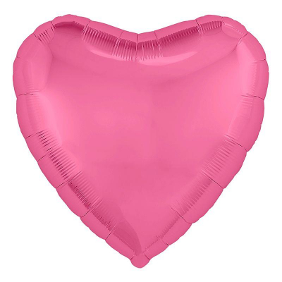 Шар воздушный фольгированный Сердце Розовый пион Agura 48см