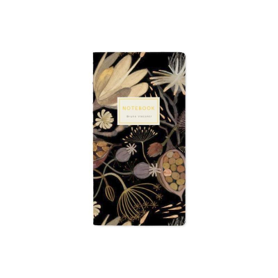 Тетрадь A6  30л клетка на сшивке BrunoVisconti® тонированный блок картонная обложка Soft Touch 'Flora' Ночные цветы