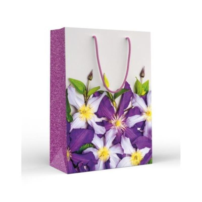 Пакет подарочный 22х31см ламинированный 'Сиреневые цветы'