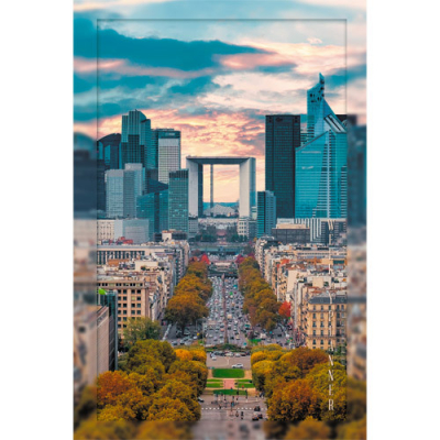 Еженедельник A5 Listoff® 144стр твердая матовая обложка выборочный лак Городской стиль 'Проспект'