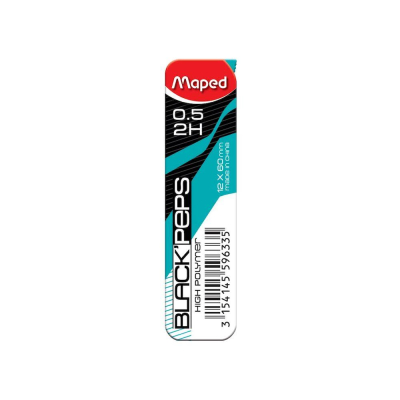 Грифель 0.5мм 2H Maped 'Black'Peps' 12шт