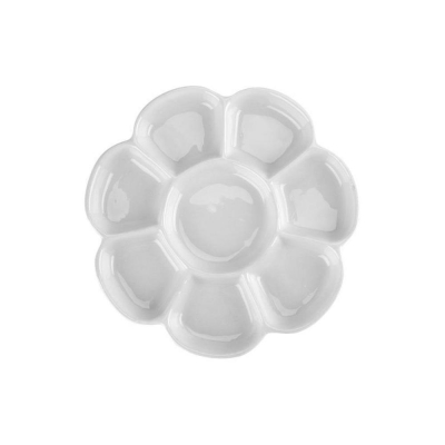 Палитра фарфоровая Сонет d-17см 8 ячеек круглая