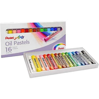 Пастель масляная Pentel Arts Oil Pastels 16цв d-8мм 60мм в картонной коробке