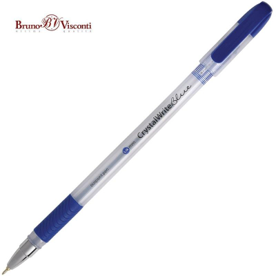 Ручка шариковая BrunoVisconti® 0.5мм 'Crystal Write' 'Moon' с резиновой манжетой игольчатый стержень синяя