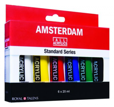 Краски акриловые художественные Royal Talens Amsterdam Standard  6цв х20мл в картонной коробке