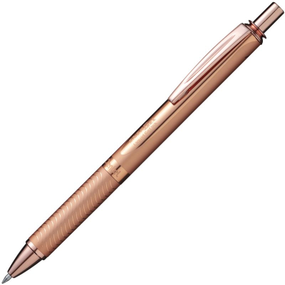Ручка гелевая Pentel 'Sterling' 'EnerGel' 0.7мм розово-золотой металлический корпус черные чернила