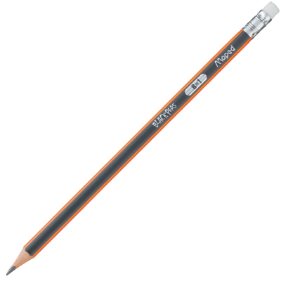 Карандаш Maped Black'Peps B трехгранный корпус с ластиком