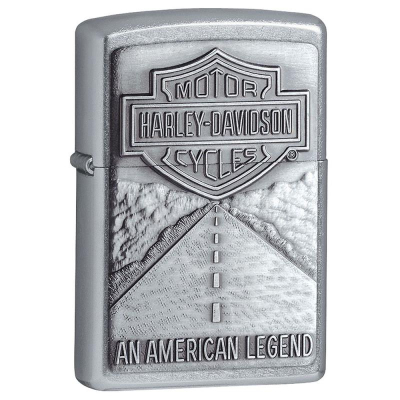 Зажигалка бензиновая Zippo 'Harley-Davidson® American Legend' с покрытием Street Chrome® серебристая