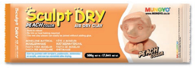 Глина полимерная самоотвердевающая Mungyo Sculpt Dry персиковая&nbsp;&nbsp;500г