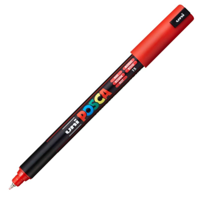 Маркер декоративный Uni Posca 0.7мм&nbsp;&nbsp;игольчатый наконечник красный (15)