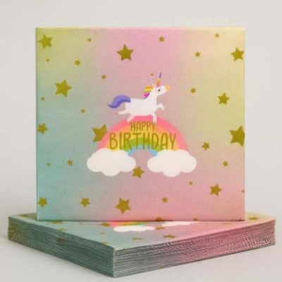 Салфетки ILIkeGift 33х33см 10шт 'С днем радуги' 2-слойные