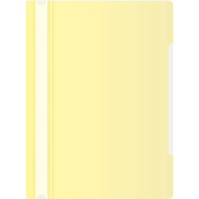 Скоросшиватель пластиковый A4 Бюрократ 180/140мкм 'Pastel' желтый