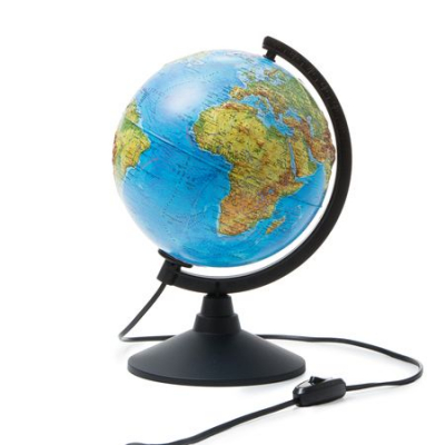 Глобус Земли настольный Globen  21см физическая карта рельефный Классик с подсветкой 2022г