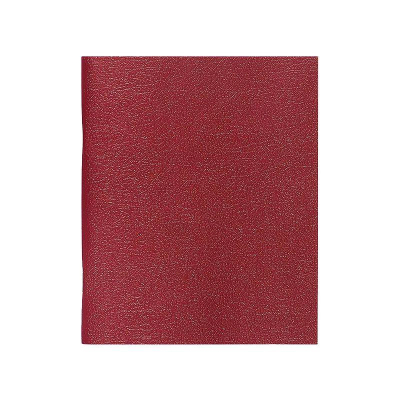 Тетрадь A5  96л клетка на скрепке Lamark обложка бумвинил бордовая