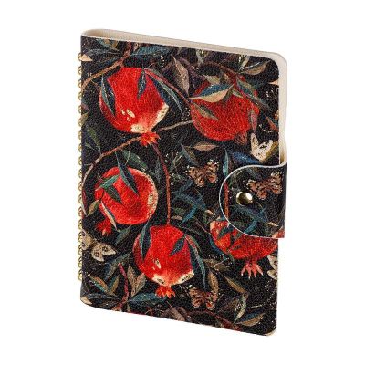Ежедневник B6 BrunoVisconti® 272стр тонированный блок гибкая обложка искусственная кожа на кнопке 'Flora' Гранат