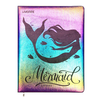Дневник универсальный deVENTE твердая обложка искусственная кожа с поролоном 'Mermaid' ляссе