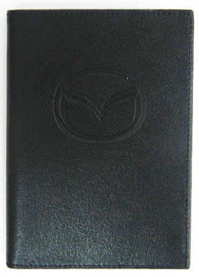 Бумажник водителя Форсаж 6 карманов Mazda кожа черный