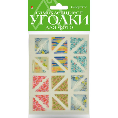 Уголок для фотографий самоклеящийся Hobby Time 24шт 6 дизайнов х4шт 'Микс' в блистере