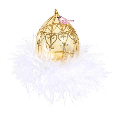 Клетка с райской птичкой 11.5х11.5х11.5см стекло