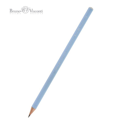 Карандаш BrunoVisconti® 'GraphixZefir' HB трехгранный корпус 'Нежно-голубой'