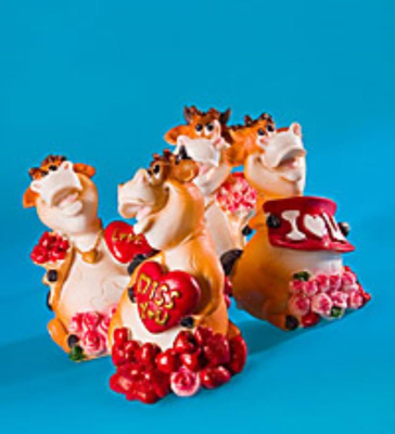 Фигурка 10см Бык-романтик полистоун