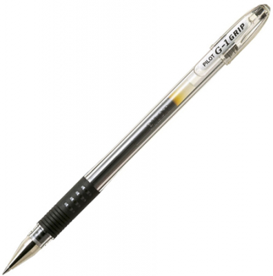 Ручка гелевая Pilot 0.5мм G1 Grip черная с резиновой манжетой