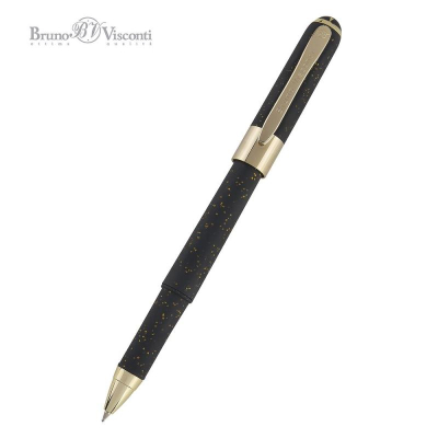 Ручка шариковая BrunoVisconti® 'Monaco' 0.5мм корпус Soft touch черный 'Space' с глиттером синие чернила
