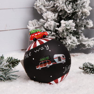 Шар 100мм черный SJingle the way' стекло