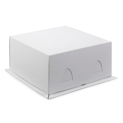 Коробка для торта 21х21х10см белая