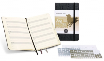 Записная книжка A5 120л Moleskine® Passion Dog Large 5 разделов + стикеры черная твердая обложка на резиновой застежке