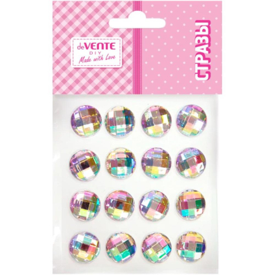 Стразы deVENTE 'Радужный хрусталь' ø-20мм 16шт радужные акриловые самоклеящиеся