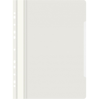 Скоросшиватель пластиковый A4 с перфорацией Бюрократ 160/120мкм белый