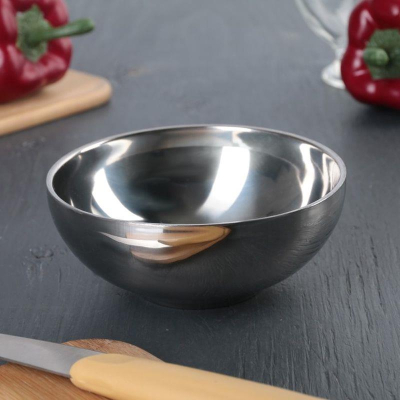 Миска для смешивания 0.2л с двойными стенками нержавеющая сталь