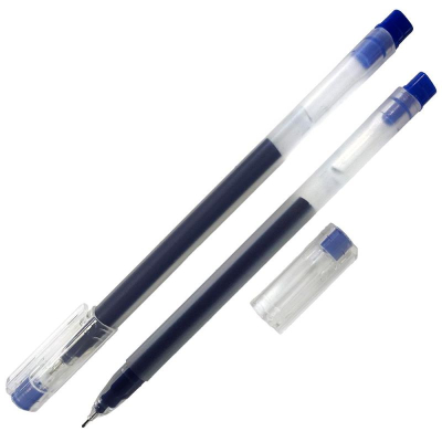 Ручка гелевая deVENTE 0.5мм 'Kilometrico Triolino' игольчатый стержень трехгранный корпус одноразовая синяя