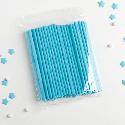Палочки для кондитерских изделий пластиковые 10см 100шт синие