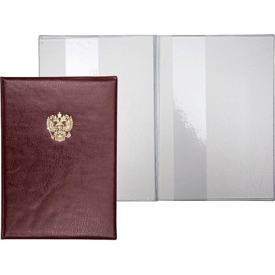 Папка адресная 'Герб' deVENTE экокожа бордовая