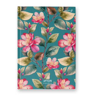 Блокнот для набросков Светоч 21х30см 100г 64л твердый переплет 'Цветущий шиповник'