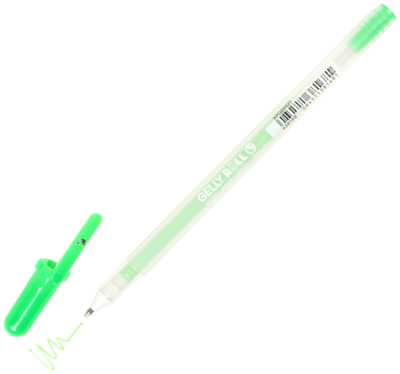 Ручка гелевая Sakura 1.0мм Gelly Roll Moonlight флуоресцентная зеленая