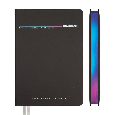 Ежедневник A5 deVENTE 'Gradient' 272стр твердая обложка искусственная кожа розово-голубой