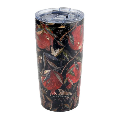 Термокружка BrunoVisconti®&nbsp;&nbsp;0.60л 'Flora' стальная Гранат