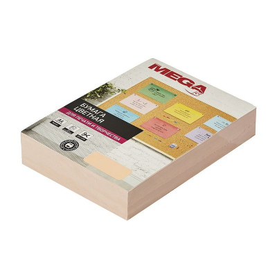 Бумага цветная A4 ProMEGA jet  80г пастель персиковая 500л
