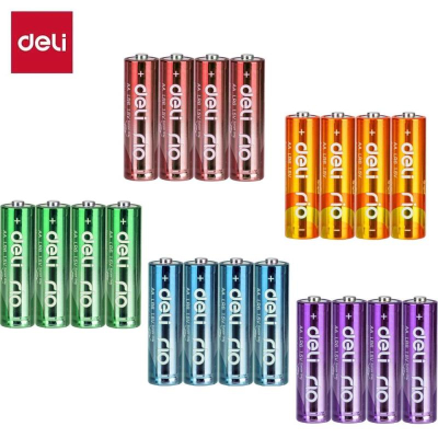 Батарейка Deli&nbsp;&nbsp;1.5V AA/LR6 Alkaline&nbsp;&nbsp;4шт в спайке 'Rio' цвета ассорти