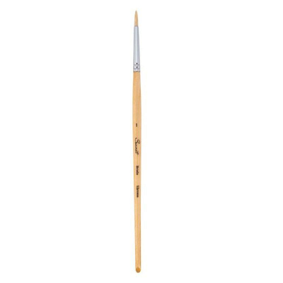 Кисть щетина круглая Сонет № 1 (3мм) лакированная ручка 15см