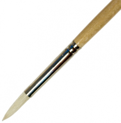 Кисть щетина круглая Сонет № 4 (6мм) лакированная ручка 25см