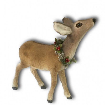 Олень 38х11х36см коричневый