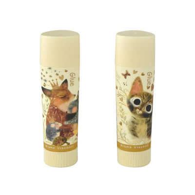 Клей карандаш 15г  BrunoVisconti® треугольный корпус 'Love me' 2 дизайна Любовь, как она есть